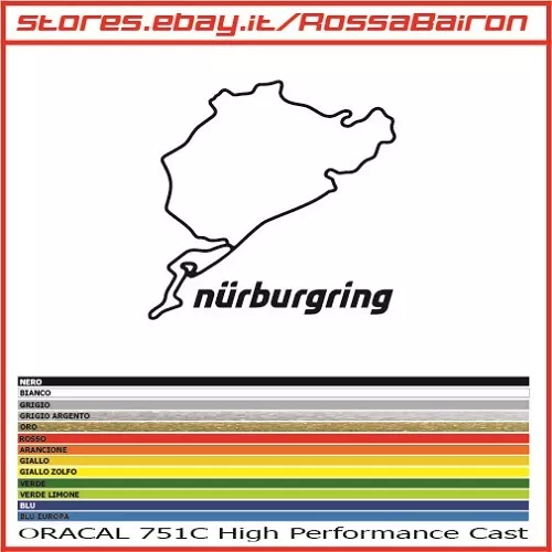 1 Klebstoff Nurburgring mm.100 X 105 - Aufkleber Aufkleber Pegatinas Autocollant