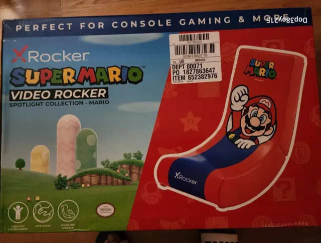 X Rocker® Super Mario™ Spotlight Floor Rocker Gaming Chair for Kid – Mario