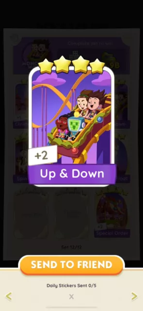 Monopoly Go Up And Down 4* Sticker
