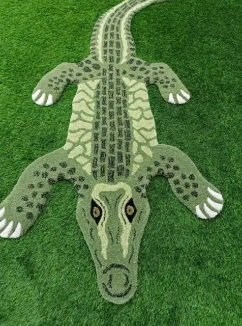 Modern crocodile rug