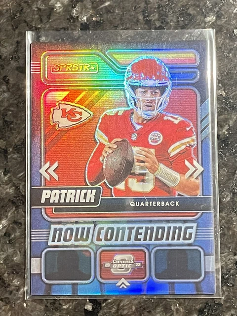 2022 Patrick Mahomes Panini Contenders Optic Now Contending Case Hit SSP Chiefs