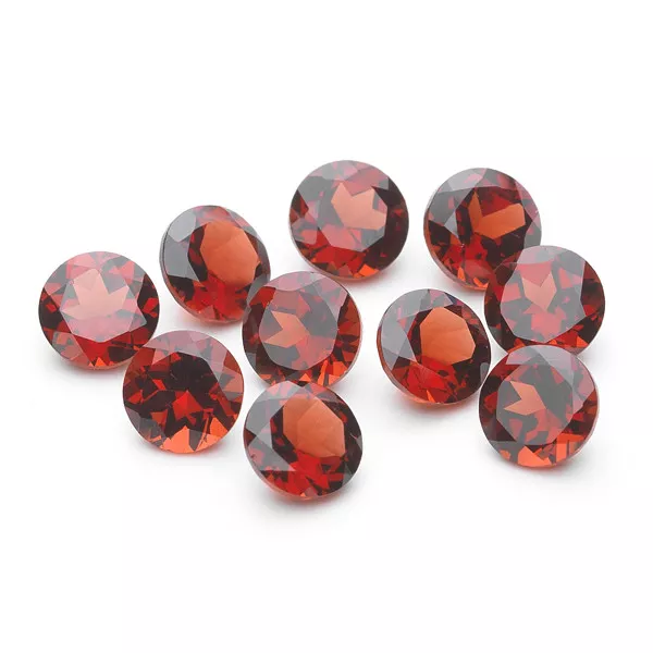 Natural Red Garnet 5 Mm Round Cut Faceted Loose Gtl Certified Aaa Gemstone Lot