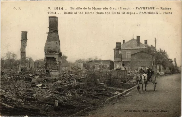 CPA MILITAIRE Bataille de la Marne-Favresse-Ruines (317334)