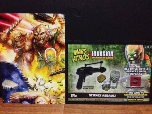 2014 SDCC EXCLUSIVE Topps SCAVENGER HUNT Mars Attacks Promo Card #4