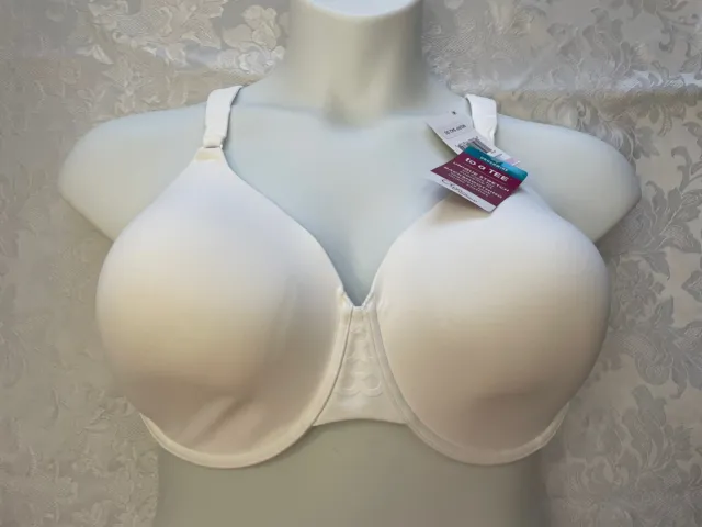 Olga To a Tee Back Smoothing White Bra Size 44D Style 35145 New W Tag