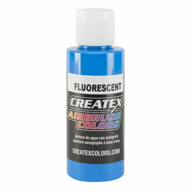 (169,83€/1l) fluorescent Leuchtblau Createx Airbrush Colors Farbe 120ml 12 5403