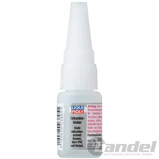 1x BOTTIGLIA 10G LIQUI MOLY COLLA SECONDI ADESIVO CIANACRILATO VELOCE SECONDI