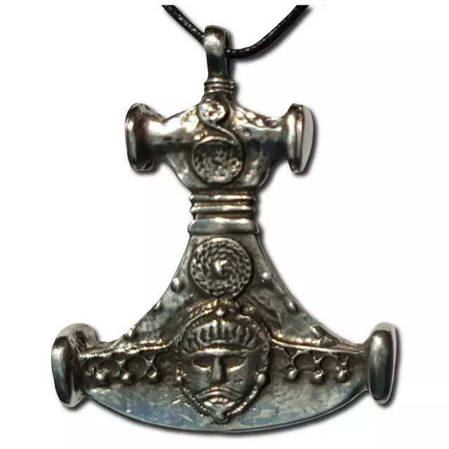 Large Warrior Pewter Thor's Hammer Pendant