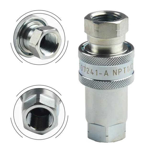 Quick-Release Fitting NPT ISO A Hydraulic Coupling Connector 1/4,3/8,1/2,3/4