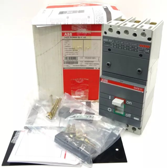 ABB Leistungsschalter SACE ISOMAX S3X 125 Circuit Breaker + TM R50 Auslöser 50A