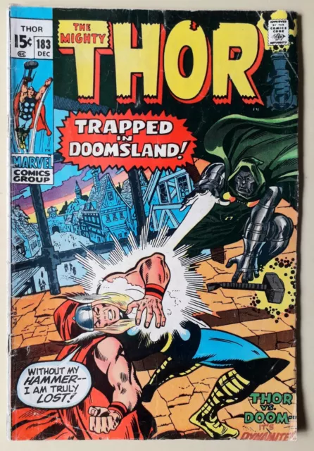 Marvel Comics - The Mighty Thor "Thor Vs Doom" # 183 December 1970 Vintage Comic