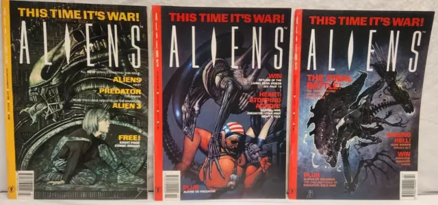 🔑🔥  Aliens Film Movie 3 Issues Vol Two  1 5 8  Dark Horse Comics UK Magazine