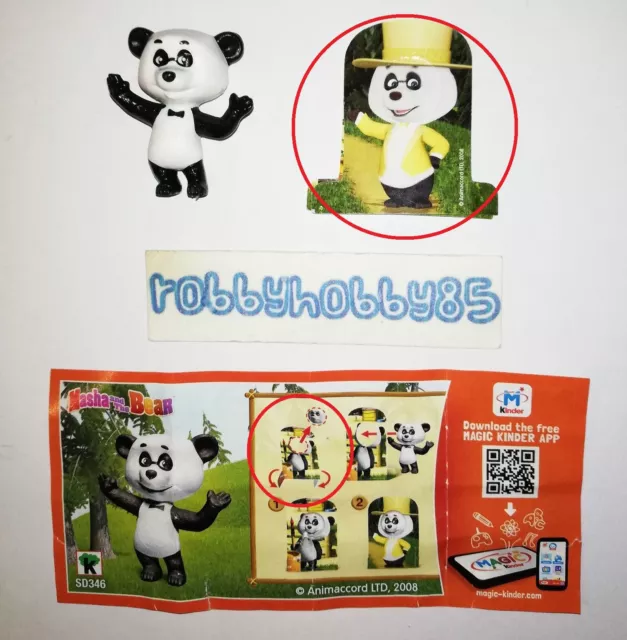 Sd346 Panda (Sagome Intere) + Bpz Kinder Italia 2019 Masha And The Bear 4