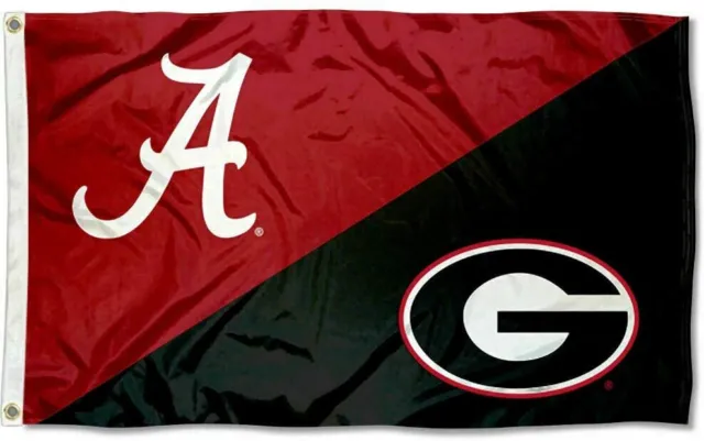 Alabama Crimson Tide VS Georgia Bulldogs Logo Flag 3x5 ft- With Grommets