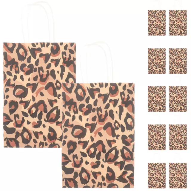 12 Pcs Kraft Paper Tote Bag Favor Clothes Gift