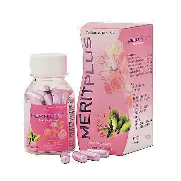 5 Box Herbal Formula Merit PLUS Slimming Body Pills Reduce Body Fat Diet