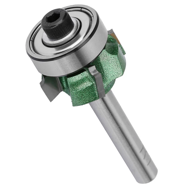 Set Di 4 Frese Per Legno Gambo 8mm, Punte Per Legno Metallo, Fresatura Con Cuscinetto, Strumenti Per La Lavorazione Del Legno Per Tagliare Il Legno (4 - Foto 6