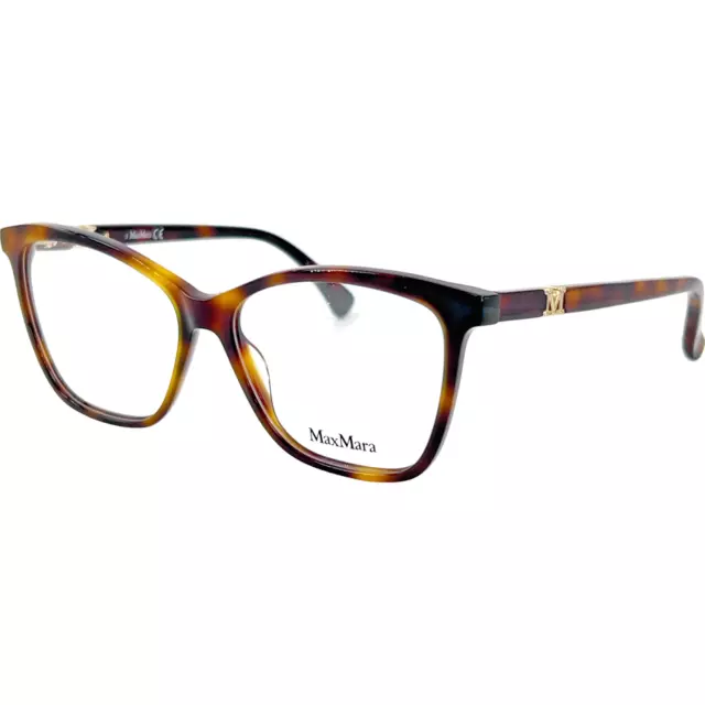Max Mara MM5017 Women's Plastic Eyeglass Frame 052 Shiny Classic Havana 53-14