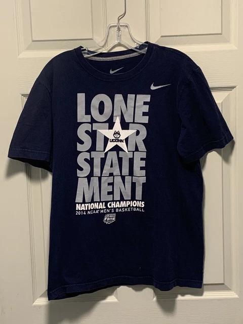 Uconn Huskies Nike Regular Fit Men's T-Shirt 2014 Nationals Champions Medium