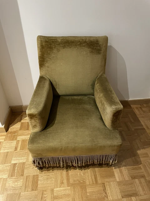 Set poltrone vintage In Velluto Verde