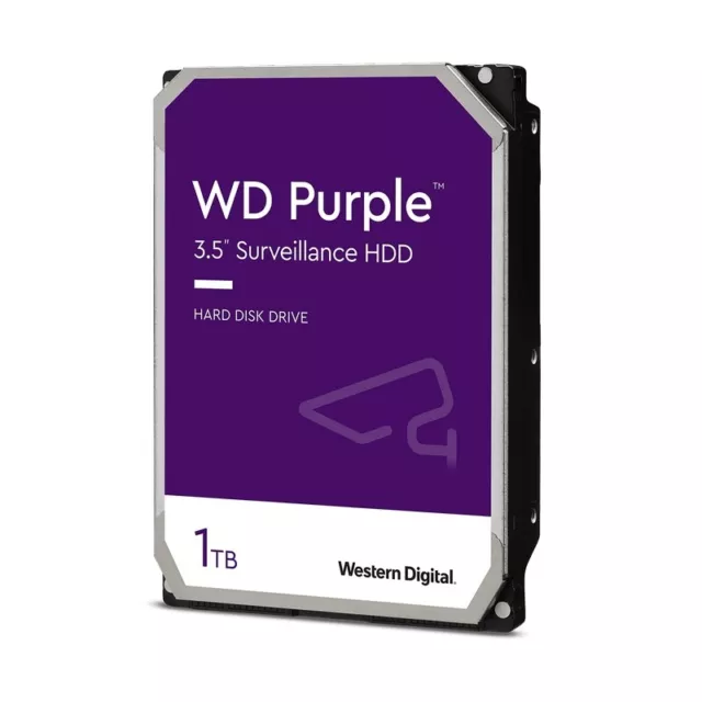 Western Digital WD Purple 1TB 3.5" Surveillance HDD 5400RPM 64MB SATA3 110MB/s