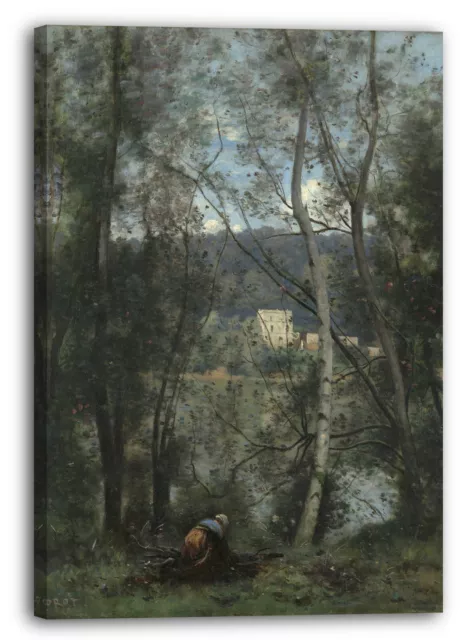 Kunstdruck Camille Corot - Eine Frau, die Holzbündel in Ville-d'Avray sammelt