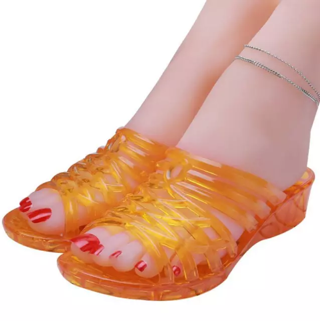 Sandals Womens Home Wedge Heels Jelly Slippers Shoes Bathroom Garden Summer B