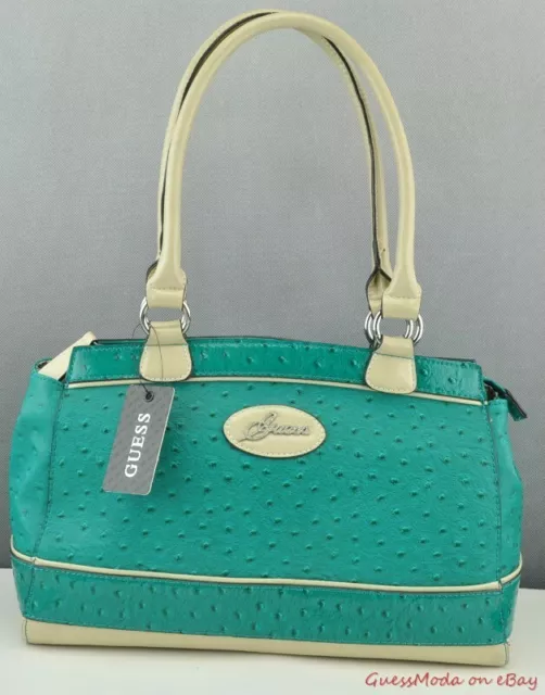 Guess Ladies Handbag FAST SHIPPING! Satchel New Bag Saphire Multi Cool Chic Auth