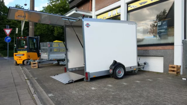 Absenkbar Koffer Anhänger Systema Box 1300KG 251x153x189cm Sandwich 100km/h pkw 2