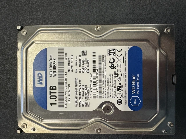 Western Digital Blue WD10EZEX (3.5", SATA III, 64MB Cache) 1TB HDD 2018 Model