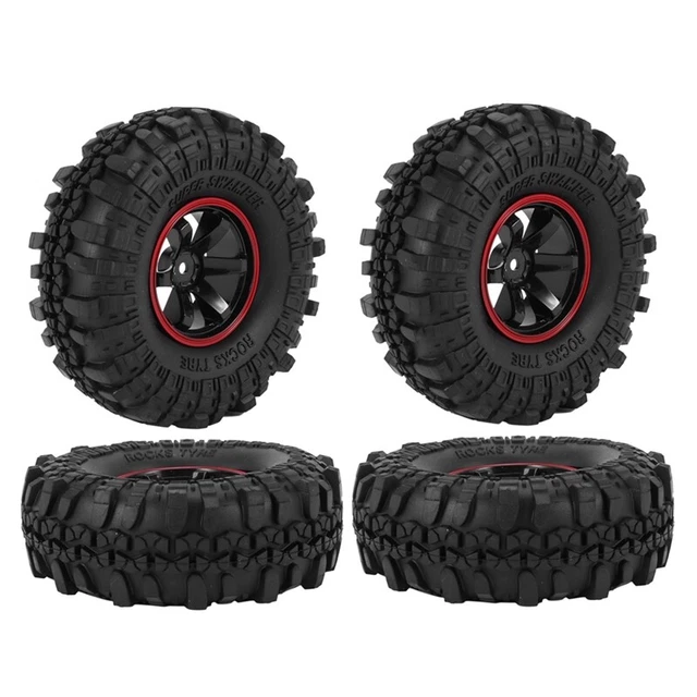 4 Pezzi 110 Mm 1,9 Pollici Pneumatici nel Gomma per Ruote per 1/10 RC Crawl Z5Y8