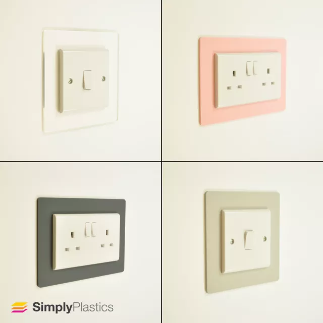 Light Switch Surrounds Perspex® Coloured Acrylic Light Switch Finger Plates