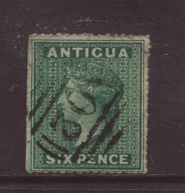1863 Antigua 6d Wmk Small Star Sideways Used SG9
