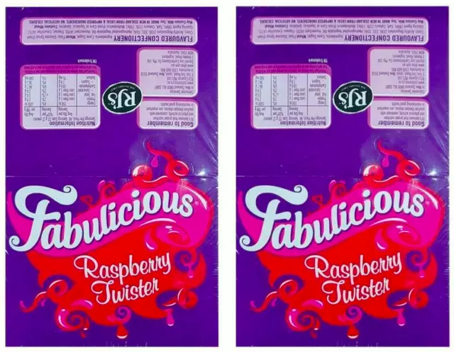 2kg Rj's previously Wonka Fabulicious Raspberry Twisters (2 x 1kg boxes)