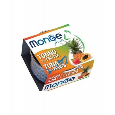 MONGE Fruits Tonno/Frutta - Cibo umido per gatti 24 lattine da 80 g