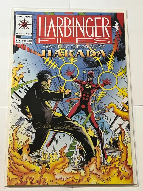 Harbinger Files #1 Valiant Comics 1994 Solar Man of the Atom Signed Dave Cockrum