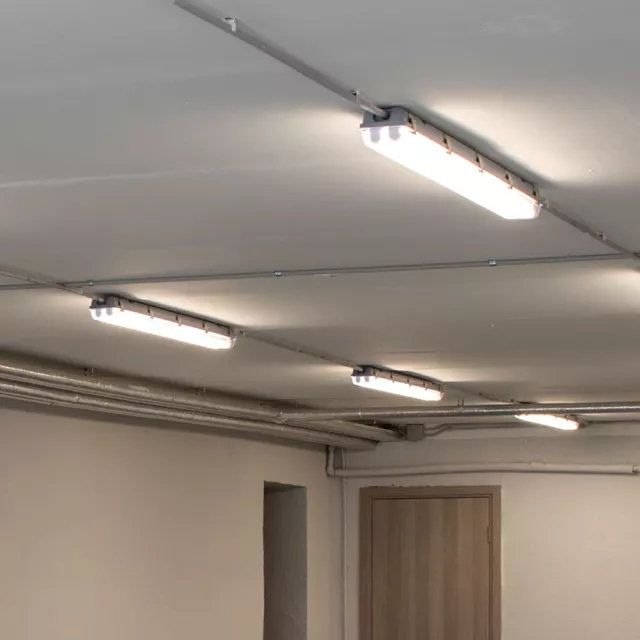 Wannenleuchte Feuchtraumlampe Hallenlampe LED Garagenleuchte L 120 cm 4er Set