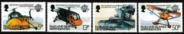 Falklandinseln Abhängigkeit - Luftfahrt Satz postfrisch 1983 Mi. 117-120