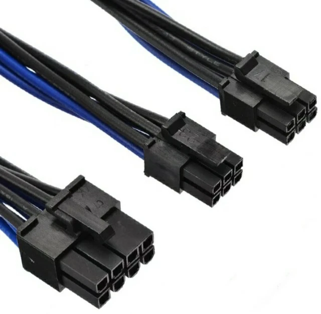 Cavo Alimentazione PCI-e Y Splitter 18AWG - Da Doppia 6 Pin Mini A 8 Pin Maschio Per Mac Pro, 30cm - 6
