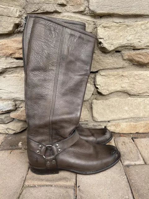 Frye Phillip Harness Tall Boots Women’s Size 9