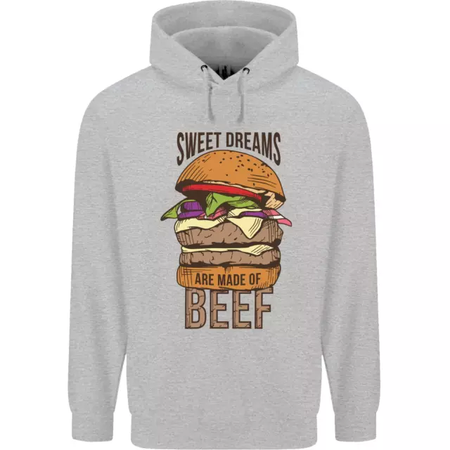 Food Sweet Dreams Beef Funny Chef BBQ Cook Mens 80% Cotton Hoodie