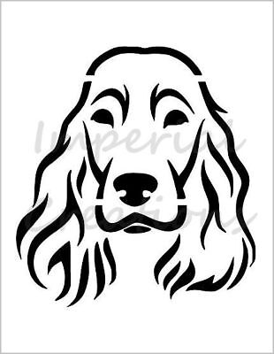 "SPRINGER SPANIEL"" Dog Breed Face 8.5"" x 11"" Plantilla Hoja de Plástico NUEVA S138