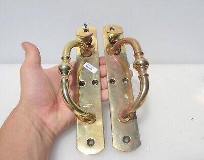 Antique Brass Door Handles Thumb Latch Lock Old Barn Gate Victorian Pulls J.C&S 2