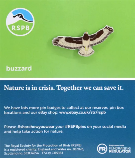 RSPB Pin Badge Buzzard NIIC P03052