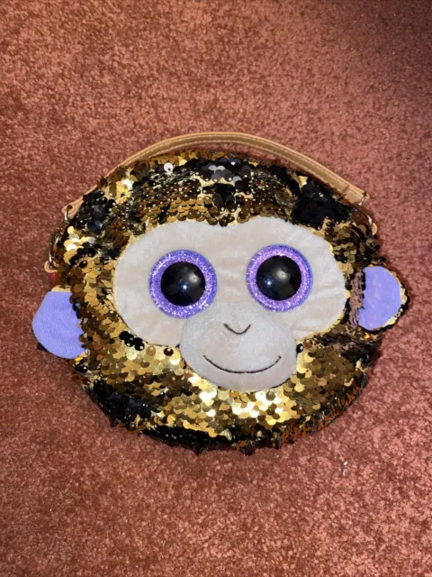 TY Beanie Babies Monkey Sequins Bag Coconut Used Once