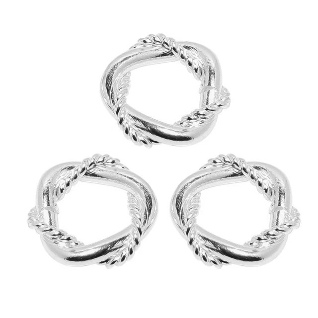 22 Pcs 8mm Bali Twisted Closed Jump Ring Sterling Silver Plated Jewelry
