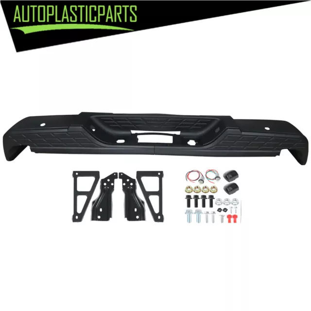 For 2007-2013 Chevry Silverado GMC Sierra 1500 Rear Step Bumper w/Sensor Holes 2