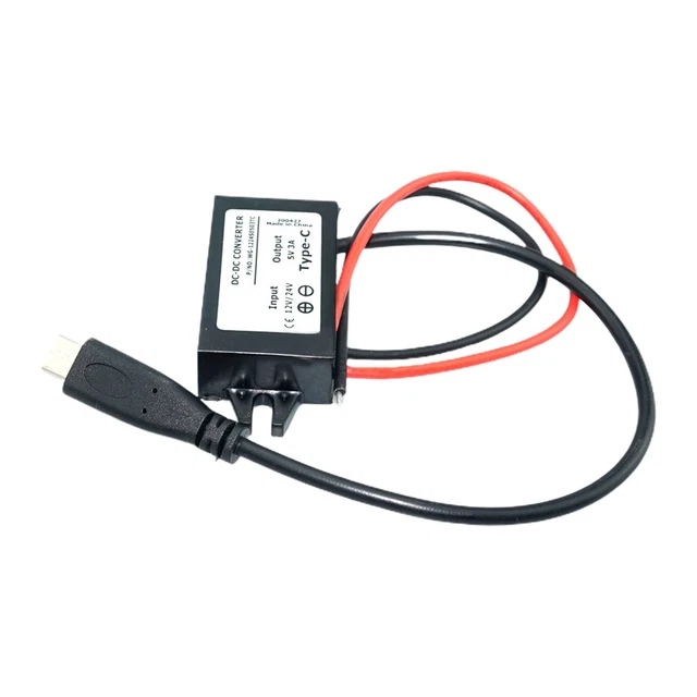 1 pezzo convertitore 12 V/24 V fino a 5 V caricabatterie alimentatore antipolvere antiurto
