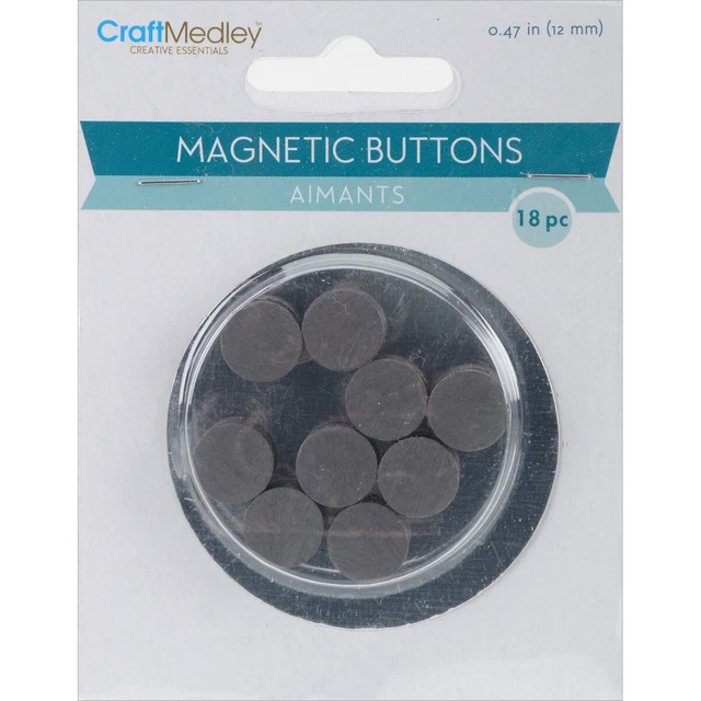 Paquete de 6 botones magnéticos-12 mm 18/paquete -MCMT-042