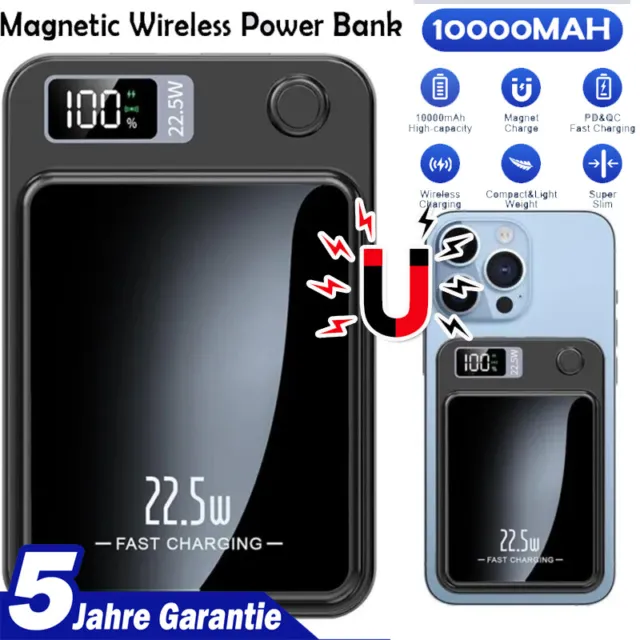 MagSafe Magnetische Wireless Power Bank 10000mAh 20W PD für iPhone 15/14/13/12